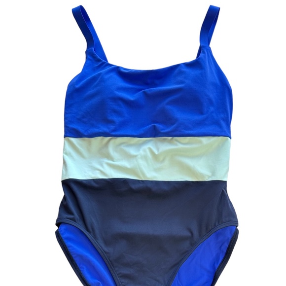 Athleta Coastline One Piece Swimsuit Blue - Picture 4 of 9